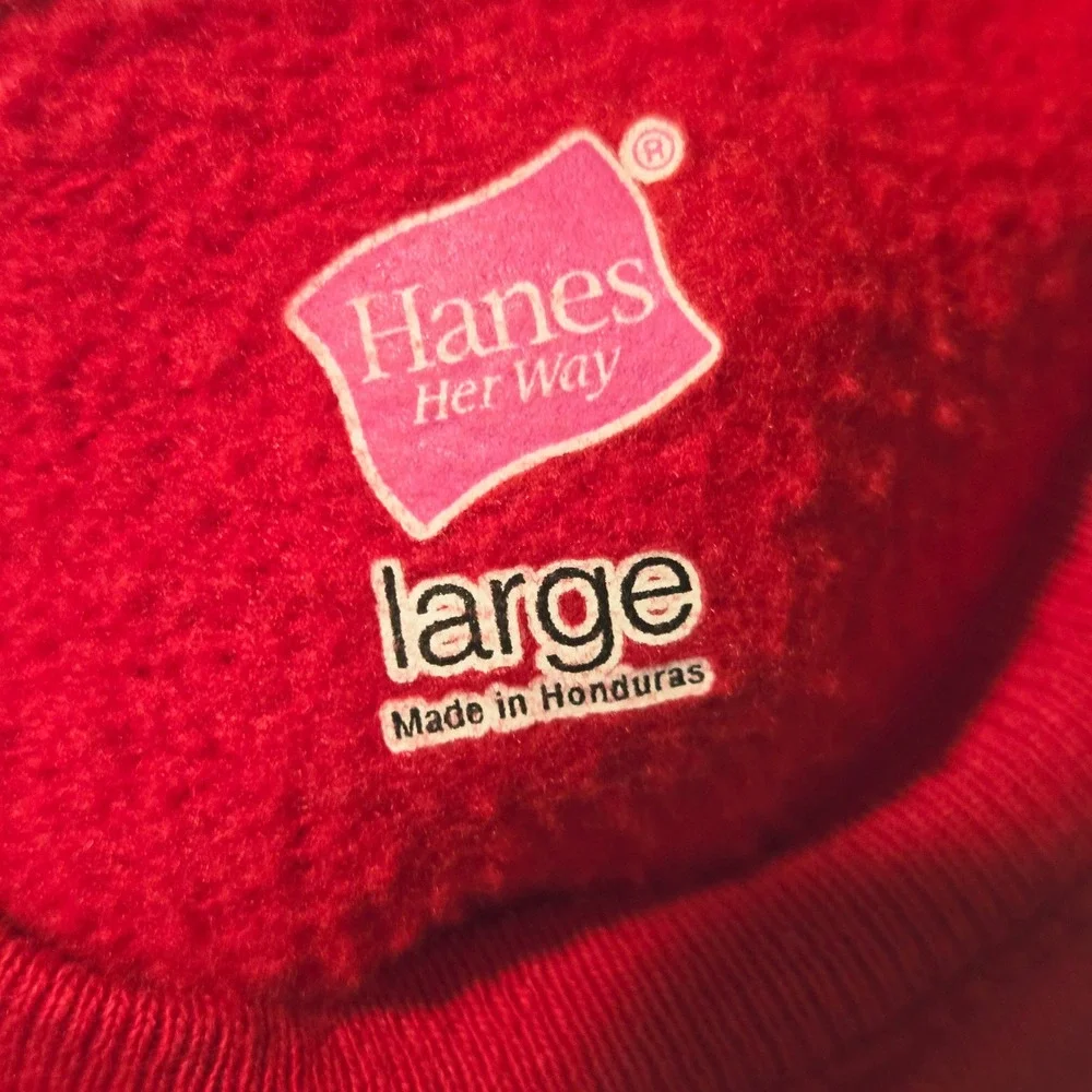 Hanes vibrant red